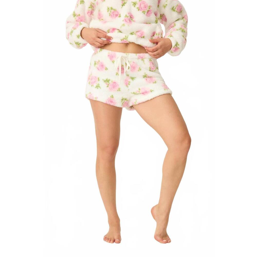 NEW PJ SALVAGE fleece plush short in rose